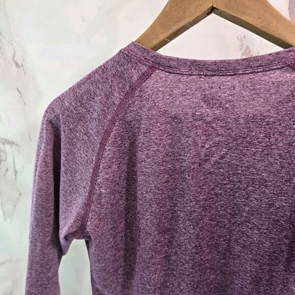 The North Face Shirt Womens Medium Purple Long Sleeve Crew Heathered Tech Hiking - Picture 6 of 9